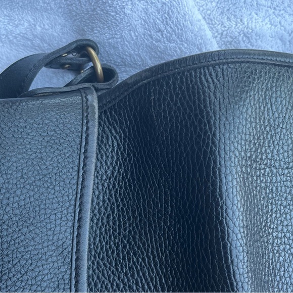 Vintage Coach Black Pebbled Leather Bucket Bag - Picture 16 of 16